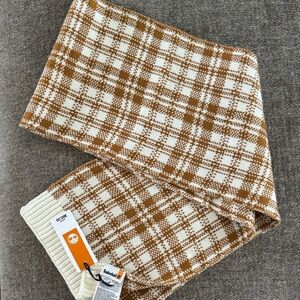Timberland Brown and Cream Buffalo Plaid Scarf